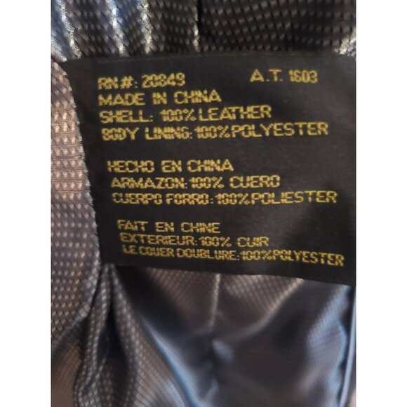 Excelled 100% Leather Men's size Medium Jacket/blazer w/button closure BROWN - Picture 5 of 12